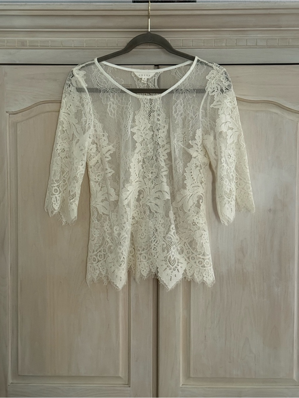 Sheer Ivory Lace Top